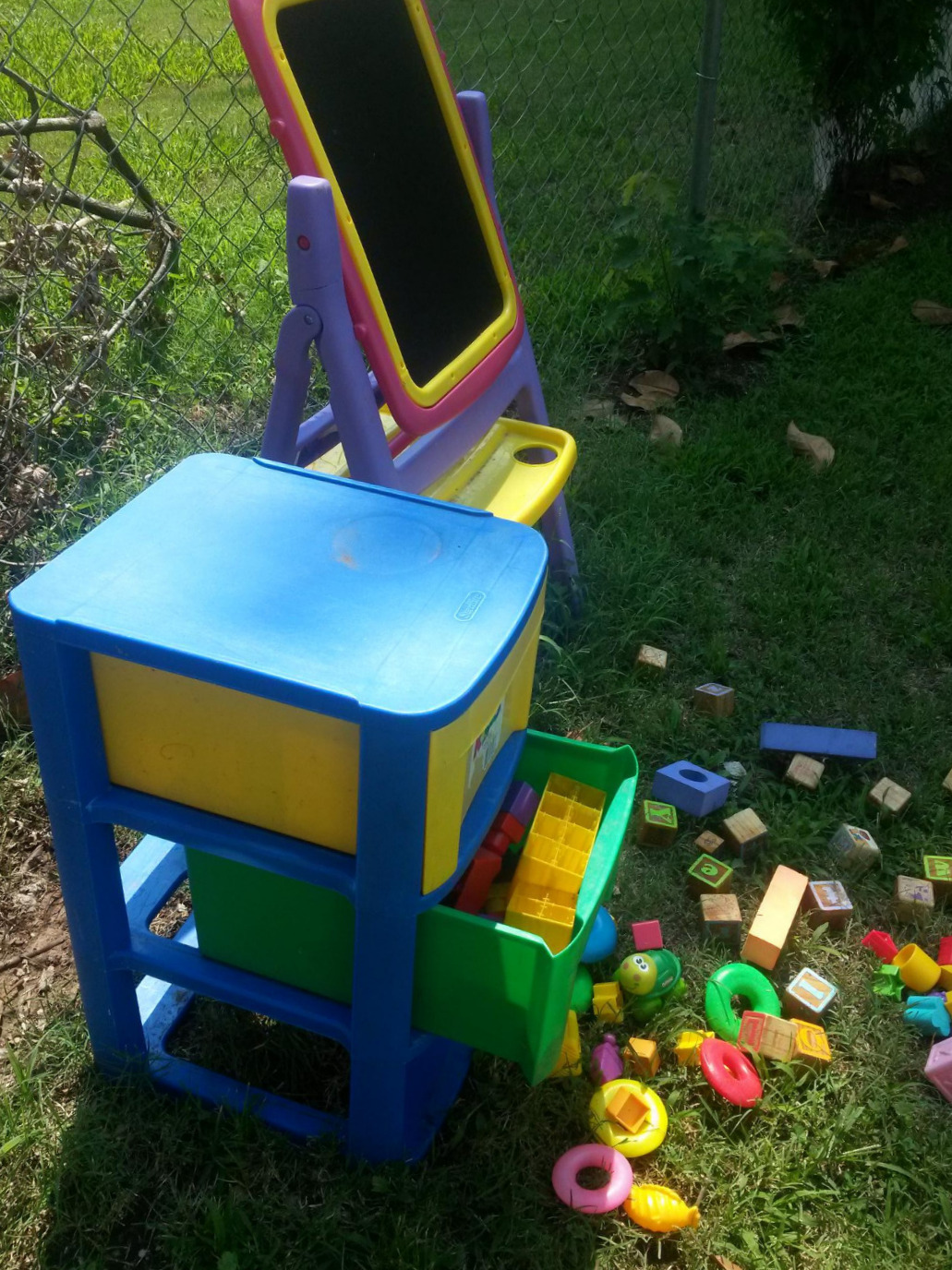 Outdoor play and sensory activity area